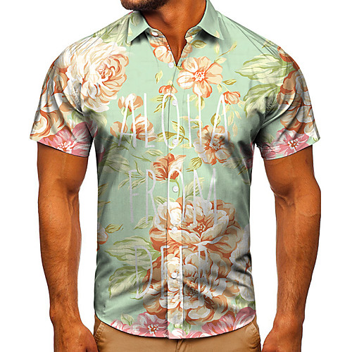 Men's Shirt 3D Print Floral Graphic Prints Button-Down Short Sleeve Street Tops Casual Fashion Classic Breathable Green
Men's Shirt 3D Print Floral Graphic Prints Button-Down Short Sleeve Street Tops Casual Fashion Classic Breathable Green