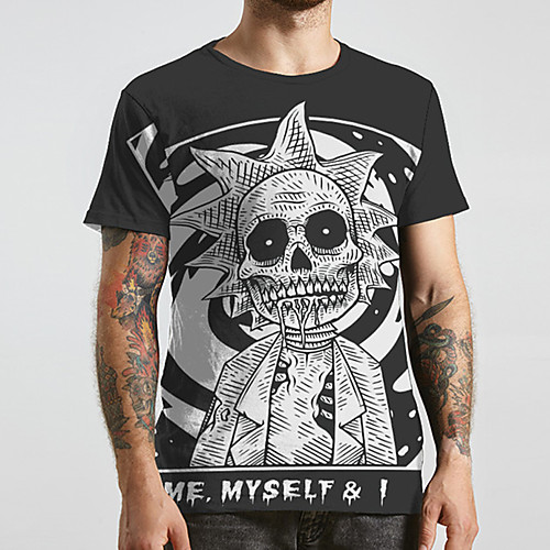 Men's Unisex Tee T shirt 3D Print Graphic Prints Skull Plus Size Print Short Sleeve Casual Tops Basic Designer Big and Tall Black 
Men's Unisex Tee T shirt 3D Print Graphic Prints Skull Plus Size Print Short Sleeve Casual Tops Basic Designer Big and Tall Black