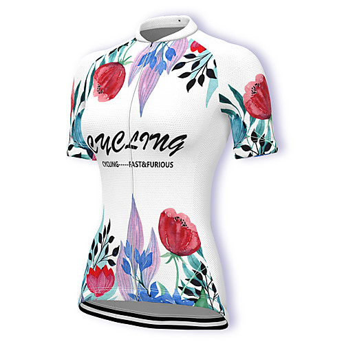 21Grams Women's Short Sleeve Cycling Jersey Summer Spandex Polyester White Floral Botanical Bike Jersey Top Mountain Bike MTB Road Bike Cycling Quick Dry Moisture Wicking Breathable Sports Clothing
21Grams Women's Short Sleeve Cycling Jersey Summer Spandex Polyester White Floral Botanical Bike Jersey Top Mountain Bike MTB Road Bike Cycling Quick Dry Moisture Wicking Breathable Sports Clothing