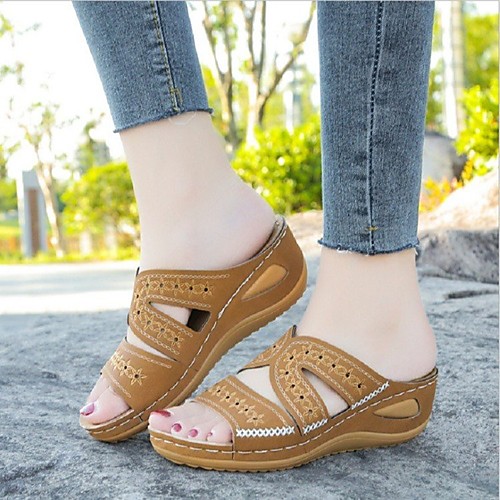 Women's Sandals Comfort Shoes Wedge Heel Round Toe PU Solid Colored Light Purple Black Green
Women's Sandals Comfort Shoes Wedge Heel Round Toe PU Solid Colored Light Purple Black Green