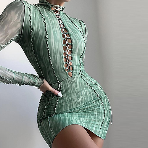Women's Sheath Dress Knee Length Dress Green Long Sleeve Solid Color Summer Shirt Collar Sexy 2021 S M L XL
Women's Sheath Dress Knee Length Dress Green Long Sleeve Solid Color Summer Shirt Collar Sexy 2021 S M L XL