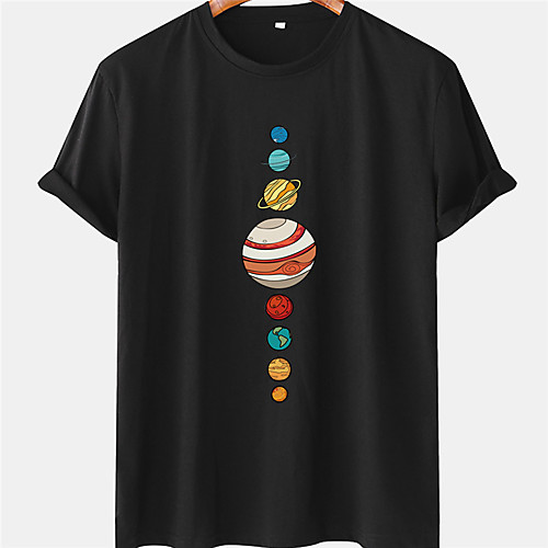 Men's Unisex Tee T shirt Hot Stamping Graphic Prints Planet Plus Size Short Sleeve Casual Tops 100% Cotton Basic Designer Big and Tall White Black Blue
Men's Unisex Tee T shirt Hot Stamping Graphic Prints Planet Plus Size Short Sleeve Casual Tops 100% Cotton Basic Designer Big and Tall White Black Blue