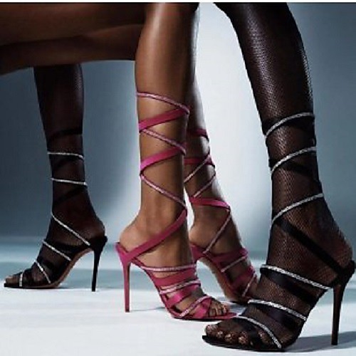 Women's Sandals Lace up High Heel Square Toe PU Rhinestone Solid Colored Black Pink
Women's Sandals Lace up High Heel Square Toe PU Rhinestone Solid Colored Black Pink