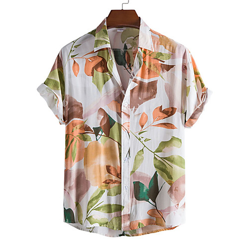 Men's Shirt Leaves Button-Down Short Sleeve Casual Tops Casual Fashion Hawaiian Breathable White / Beach
Men's Shirt Leaves Button-Down Short Sleeve Casual Tops Casual Fashion Hawaiian Breathable White / Beach
