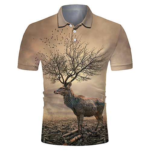 Men's Golf Shirt 3D Print Elk Animal Button-Down Short Sleeve Street Tops Casual Fashion Cool Breathable Brown / Sports
Men's Golf Shirt 3D Print Elk Animal Button-Down Short Sleeve Street Tops Casual Fashion Cool Breathable Brown / Sports