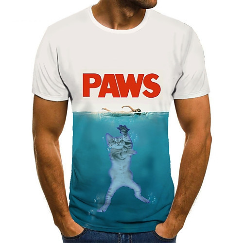 Men's Unisex Tee T shirt 3D Print Cat Graphic Prints Plus Size Print Short Sleeve Casual Tops Basic Fashion Designer Big and Tall White
Men's Unisex Tee T shirt 3D Print Cat Graphic Prints Plus Size Print Short Sleeve Casual Tops Basic Fashion Designer Big and Tall White