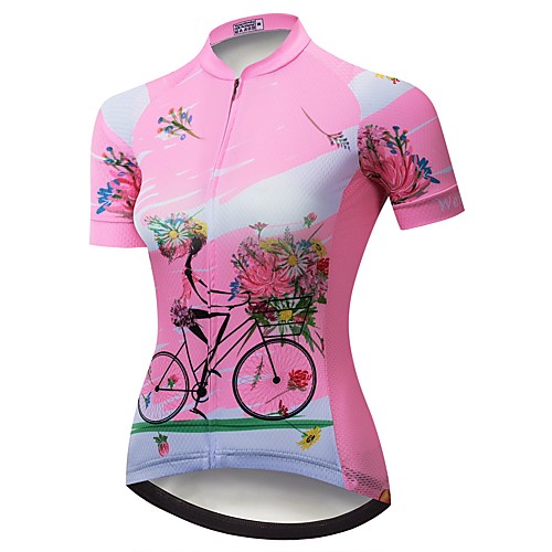 21Grams Women's Short Sleeve Cycling Jersey Summer Spandex Polyester Pink Floral Botanical Bike Jersey Top Mountain Bike MTB Road Bike Cycling Quick Dry Moisture Wicking Breathable Sports Clothing
21Grams Women's Short Sleeve Cycling Jersey Summer Spandex Polyester Pink Floral Botanical Bike Jersey Top Mountain Bike MTB Road Bike Cycling Quick Dry Moisture Wicking Breathable Sports Clothing