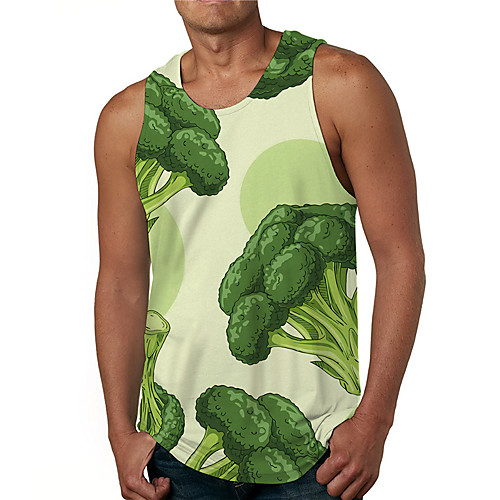 Men's Tank Top Undershirt 3D Print Graphic Prints Vegetable Print Sleeveless Daily Tops Casual Designer Big and Tall Green
Men's Tank Top Undershirt 3D Print Graphic Prints Vegetable Print Sleeveless Daily Tops Casual Designer Big and Tall Green