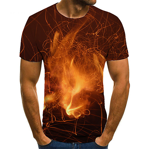 Men's Unisex Tee T shirt 3D Print Graphic Prints Flame Plus Size Print Short Sleeve Casual Tops Basic Fashion Designer Big and Tall Brown
Men's Unisex Tee T shirt 3D Print Graphic Prints Flame Plus Size Print Short Sleeve Casual Tops Basic Fashion Designer Big and Tall Brown