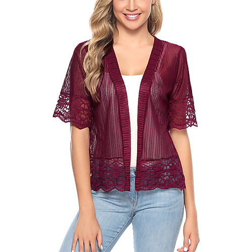 Women's Coat Daily Wear Spring Summer Regular Coat V Neck Regular Fit Casual / Daily Jacket Solid Color Modern Style Wine Red Black
Women's Coat Daily Wear Spring Summer Regular Coat V Neck Regular Fit Casual / Daily Jacket Solid Color Modern Style Wine Red Black