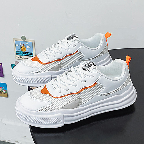 Men's Trainers Athletic Shoes Sporty Daily Walking Shoes Mesh Elastic Fabric Breathable Non-slipping Wear Proof White Gray Summer
Men's Trainers Athletic Shoes Sporty Daily Walking Shoes Mesh Elastic Fabric Breathable Non-slipping Wear Proof White Gray Summer