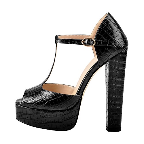 Women's Sandals Platform Sandals High Heel Peep Toe PU Buckle Solid Colored White Black
Women's Sandals Platform Sandals High Heel Peep Toe PU Buckle Solid Colored White Black