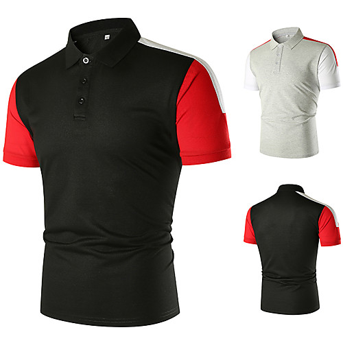 Men's Golf Shirt Tennis Shirt non-printing Color Block Patchwork Short Sleeve Casual Slim Tops Basic Light gray Black / Summer
Men's Golf Shirt Tennis Shirt non-printing Color Block Patchwork Short Sleeve Casual Slim Tops Basic Light gray Black / Summer