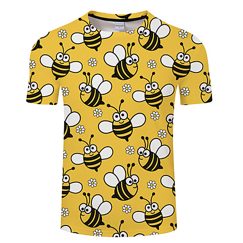 Men's Unisex Tee T shirt 3D Print Graphic Prints Bee Animal Plus Size 3D Print Print Short Sleeve Casual Tops Basic Designer Big and Tall Yellow Blushing Pink Orange
Men's Unisex Tee T shirt 3D Print Graphic Prints Bee Animal Plus Size 3D Print Print Short Sleeve Casual Tops Basic Designer Big and Tall Yellow Blushing Pink Orange