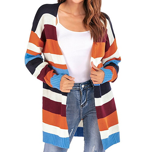 Women's Hole Color Block Cardigan Long Sleeve Sweater Cardigans Off Shoulder Fall Spring Purple Orange
Women's Hole Color Block Cardigan Long Sleeve Sweater Cardigans Off Shoulder Fall Spring Purple Orange