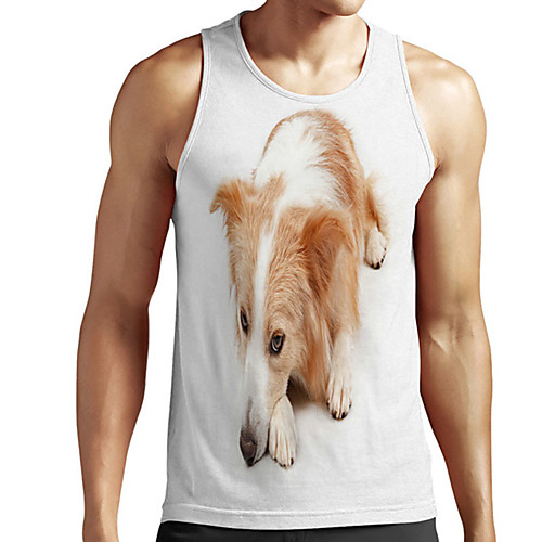 Men's Unisex Tank Top Undershirt 3D Print Dog Graphic Prints Animal Plus Size Print Sleeveless Casual Tops Basic Designer Big and Tall White
Men's Unisex Tank Top Undershirt 3D Print Dog Graphic Prints Animal Plus Size Print Sleeveless Casual Tops Basic Designer Big and Tall White