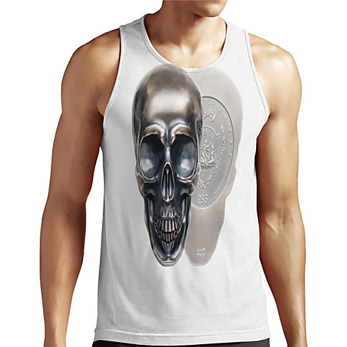 Men's Unisex Tank Top Undershirt 3D Print Graphic Prints Skull Plus Size Print Sleeveless Casual Tops Basic Designer Big and Tall White
Men's Unisex Tank Top Undershirt 3D Print Graphic Prints Skull Plus Size Print Sleeveless Casual Tops Basic Designer Big and Tall White