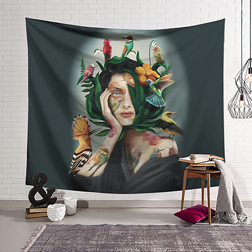 Floral Animal Woman Wall Tapestry Art Decor Blanket Curtain Hanging Home Bedroom Living Room Decoration Polyester
Floral Animal Woman Wall Tapestry Art Decor Blanket Curtain Hanging Home Bedroom Living Room Decoration Polyester
