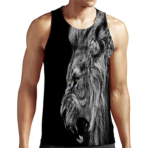 Men's Unisex Tank Top Undershirt 3D Print Graphic Prints Lion Animal Plus Size Print Sleeveless Casual Tops Basic Designer Big and Tall Black
Men's Unisex Tank Top Undershirt 3D Print Graphic Prints Lion Animal Plus Size Print Sleeveless Casual Tops Basic Designer Big and Tall Black