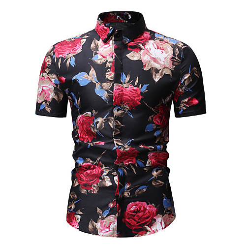 Men's Shirt Floral Button-Down Short Sleeve Casual Tops Cotton Casual Fashion Breathable Comfortable White Black
Men's Shirt Floral Button-Down Short Sleeve Casual Tops Cotton Casual Fashion Breathable Comfortable White Black