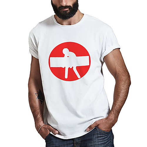Men's Unisex Tee T shirt Hot Stamping Symbol Graphic Prints Plus Size Print Short Sleeve Casual Tops Cotton Basic Fashion Designer Big and Tall White
Men's Unisex Tee T shirt Hot Stamping Symbol Graphic Prints Plus Size Print Short Sleeve Casual Tops Cotton Basic Fashion Designer Big and Tall White