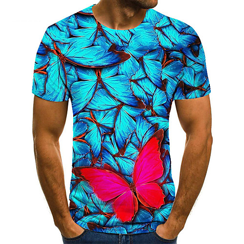 Men's Unisex Tee T shirt 3D Print Butterfly Graphic Prints Plus Size Print Short Sleeve Casual Tops Basic Fashion Designer Big and Tall Blue
Men's Unisex Tee T shirt 3D Print Butterfly Graphic Prints Plus Size Print Short Sleeve Casual Tops Basic Fashion Designer Big and Tall Blue