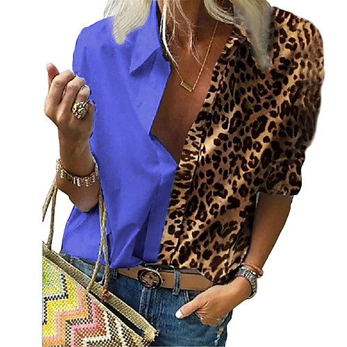 Women's Coat Daily Spring Summer Regular Coat Notch lapel collar Loose Casual Jacket Long Sleeve Leopard Print Print Color blue Purple
Women's Coat Daily Spring Summer Regular Coat Notch lapel collar Loose Casual Jacket Long Sleeve Leopard Print Print Color blue Purple