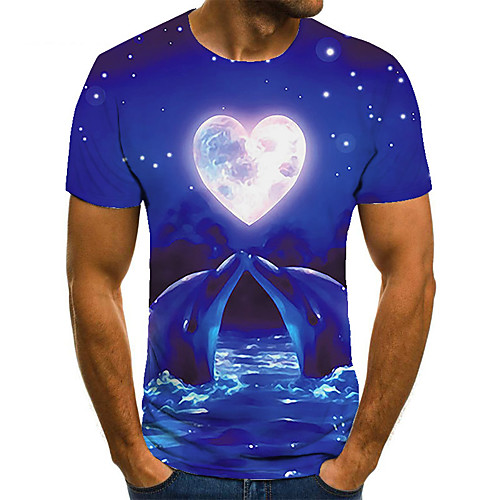 Men's Unisex Tee T shirt 3D Print Heart Graphic Prints Plus Size Print Short Sleeve Casual Tops Basic Fashion Designer Big and Tall Blue
Men's Unisex Tee T shirt 3D Print Heart Graphic Prints Plus Size Print Short Sleeve Casual Tops Basic Fashion Designer Big and Tall Blue