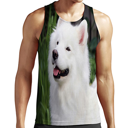 Men's Unisex Tank Top Undershirt 3D Print Dog Graphic Prints Animal Plus Size Print Sleeveless Casual Tops Basic Designer Big and Tall Green / White
Men's Unisex Tank Top Undershirt 3D Print Dog Graphic Prints Animal Plus Size Print Sleeveless Casual Tops Basic Designer Big and Tall Green / White