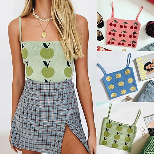 Women's Pattern Vest Sleeveless Sweater Cardigans Strap Spring Summer Blue Blushing Pink Green
Women's Pattern Vest Sleeveless Sweater Cardigans Strap Spring Summer Blue Blushing Pink Green