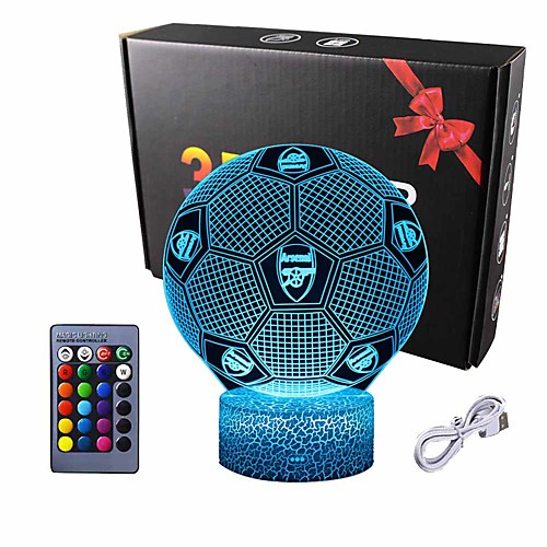 Football 3D Optical Illusion LED Euro Cup Night Lights -16 Color Change with USB Cable Soccer 3D Light for Kids Unique Lighting Effect Special Visualization Home Decor
Football 3D Optical Illusion LED Euro Cup Night Lights -16 Color Change with USB Cable Soccer 3D Light for Kids Unique Lighting Effect Special Visualization Home Decor