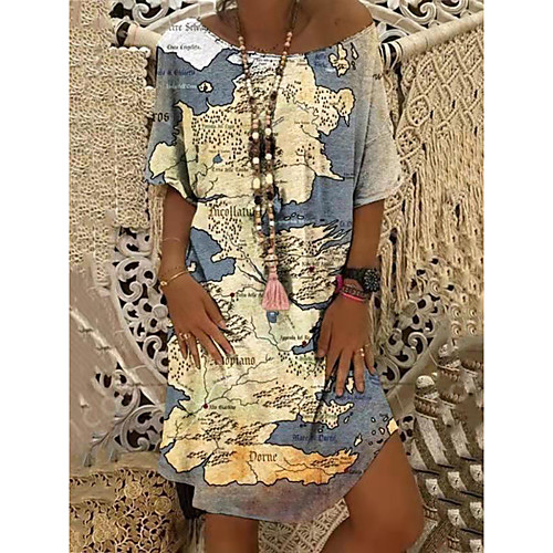 Women's T Shirt Dress Tee Dress Knee Length Dress Yellow Light Brown Short Sleeve Print Print Summer Round Neck Casual 2021 S M L XL XXL 3XL
Women's T Shirt Dress Tee Dress Knee Length Dress Yellow Light Brown Short Sleeve Print Print Summer Round Neck Casual 2021 S M L XL XXL 3XL