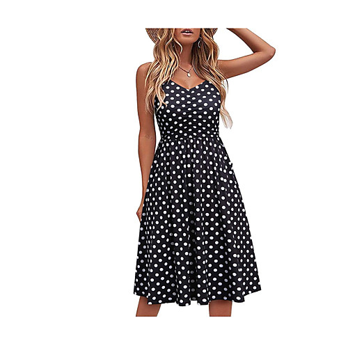 Women's A Line Dress Knee Length Dress Rainbow White Black Sleeveless Floral Polka Dot Print Summer V Neck Elegant 2021 S M L XL XXL
Women's A Line Dress Knee Length Dress Rainbow White Black Sleeveless Floral Polka Dot Print Summer V Neck Elegant 2021 S M L XL XXL