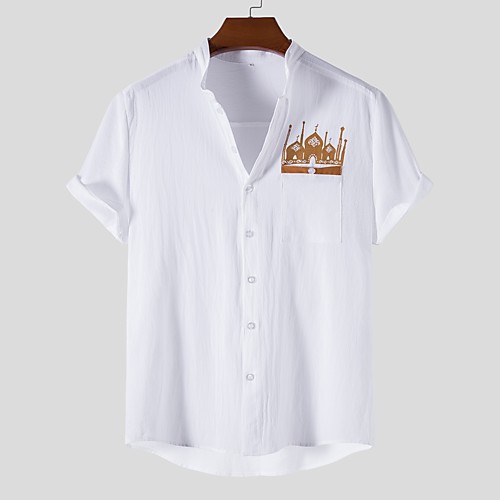 Men's Shirt Other Prints Letter Animal Print Short Sleeve Daily Tops Beach Boho Button Down Collar White
Men's Shirt Other Prints Letter Animal Print Short Sleeve Daily Tops Beach Boho Button Down Collar White