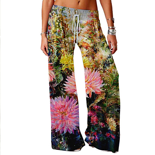 Women's Basic Soft Comfort Daily Home Wide Leg Pants Plants Flower / Floral Full Length Elastic Drawstring Design Print Purple Blushing Pink
Women's Basic Soft Comfort Daily Home Wide Leg Pants Plants Flower / Floral Full Length Elastic Drawstring Design Print Purple Blushing Pink