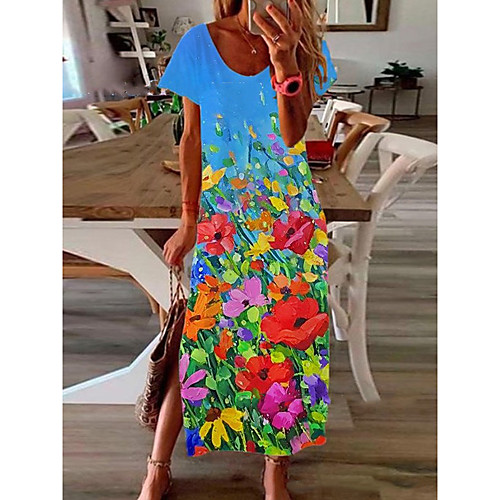 Women's T Shirt Dress Tee Dress Maxi long Dress Light Blue Short Sleeve Solid Color Spring Summer Casual / Daily 2021 S M L XL XXL
Women's T Shirt Dress Tee Dress Maxi long Dress Light Blue Short Sleeve Solid Color Spring Summer Casual / Daily 2021 S M L XL XXL