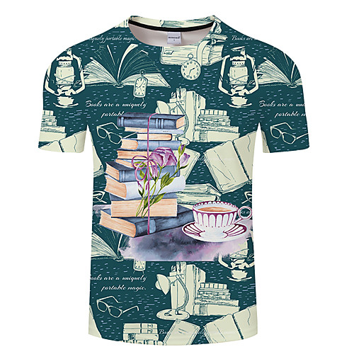 Men's Unisex Tee T shirt 3D Print Graphic Prints Book Plus Size 3D Print Print Short Sleeve Casual Tops Basic Designer Big and Tall Green
Men's Unisex Tee T shirt 3D Print Graphic Prints Book Plus Size 3D Print Print Short Sleeve Casual Tops Basic Designer Big and Tall Green