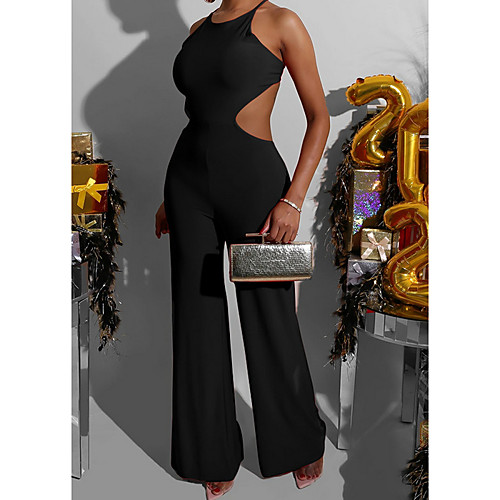 Women's Ordinary Off Shoulder Black Red Yellow Jumpsuit Solid Colored Backless
Women's Ordinary Off Shoulder Black Red Yellow Jumpsuit Solid Colored Backless
