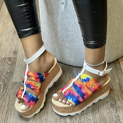 Women's Sandals Platform Sandals Gladiator Sandals Roman Sandals Platform Round Toe PU Color Block Red Black Rainbow
Women's Sandals Platform Sandals Gladiator Sandals Roman Sandals Platform Round Toe PU Color Block Red Black Rainbow