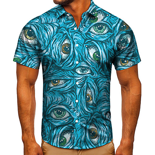 Men's Shirt 3D Print Graphic Prints Eye Button-Down Short Sleeve Street Tops Casual Fashion Classic Breathable Blue
Men's Shirt 3D Print Graphic Prints Eye Button-Down Short Sleeve Street Tops Casual Fashion Classic Breathable Blue