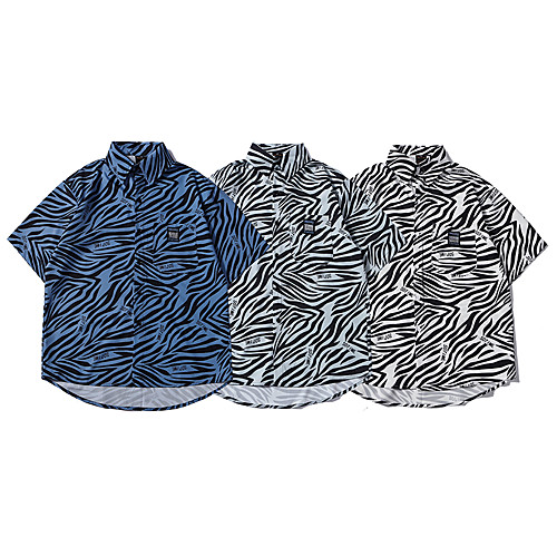Men's Shirt Other Prints Graphic Waves Button-Down Print Short Sleeve Casual Tops Basic Hawaiian Distressed Button Down Collar White Blue Beige / Summer
Men's Shirt Other Prints Graphic Waves Button-Down Print Short Sleeve Casual Tops Basic Hawaiian Distressed Button Down Collar White Blue Beige / Summer