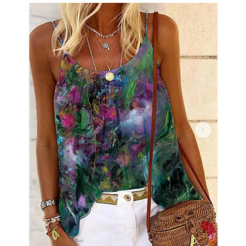 Women's Holiday Floral Theme Camisole Blouse Tank Top Floral Abstract Print U Neck Streetwear Boho Tops White Blue Purple
Women's Holiday Floral Theme Camisole Blouse Tank Top Floral Abstract Print U Neck Streetwear Boho Tops White Blue Purple
