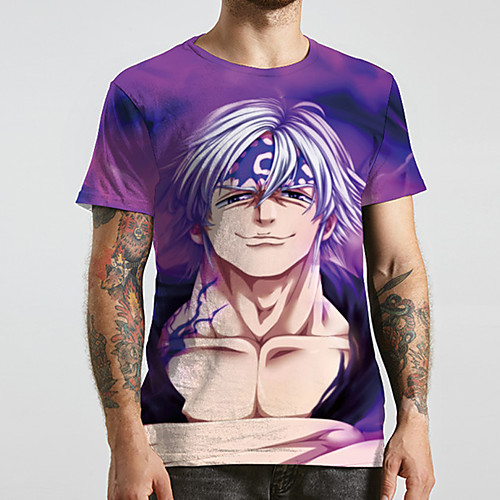 Men's Unisex Tee T shirt 3D Print Anime Graphic Prints Plus Size Print Short Sleeve Casual Tops Basic Designer Big and Tall Purple
Men's Unisex Tee T shirt 3D Print Anime Graphic Prints Plus Size Print Short Sleeve Casual Tops Basic Designer Big and Tall Purple