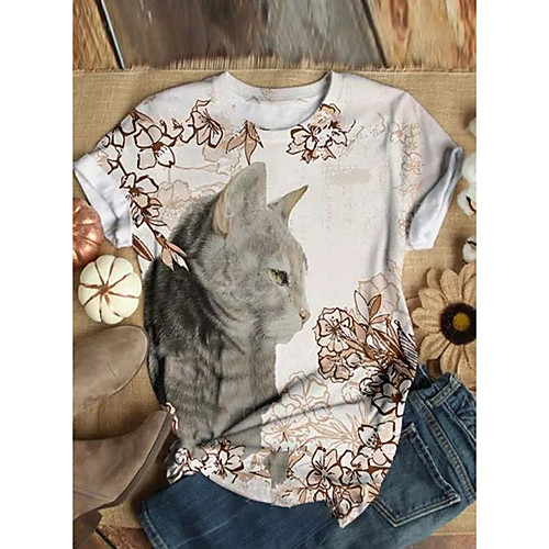 Women's Plus Size Tops T shirt Pattern Cat Short Sleeve Round Neck Yellow Cat Black cat Black cat head Big Size L XL 2XL 3XL
Women's Plus Size Tops T shirt Pattern Cat Short Sleeve Round Neck Yellow Cat Black cat Black cat head Big Size L XL 2XL 3XL