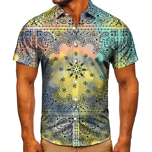 Men's Shirt 3D Print Floral Graphic Prints Button-Down Short Sleeve Street Tops Casual Fashion Classic Breathable Yellow
Men's Shirt 3D Print Floral Graphic Prints Button-Down Short Sleeve Street Tops Casual Fashion Classic Breathable Yellow