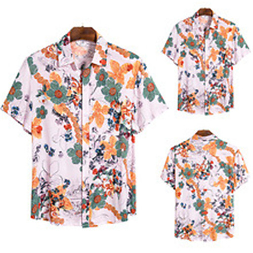 Men's Shirt Floral Button-Down Short Sleeve Casual Tops Cotton Casual Fashion Hawaiian Breathable Blue Blushing Pink Green
Men's Shirt Floral Button-Down Short Sleeve Casual Tops Cotton Casual Fashion Hawaiian Breathable Blue Blushing Pink Green