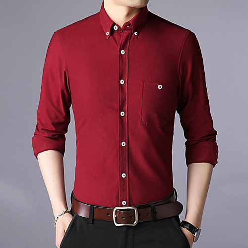 Men's Shirt non-printing Solid Colored Button-Down Long Sleeve Casual Tops Cotton Business Light Yellow Wine Dusty Blue
Men's Shirt non-printing Solid Colored Button-Down Long Sleeve Casual Tops Cotton Business Light Yellow Wine Dusty Blue