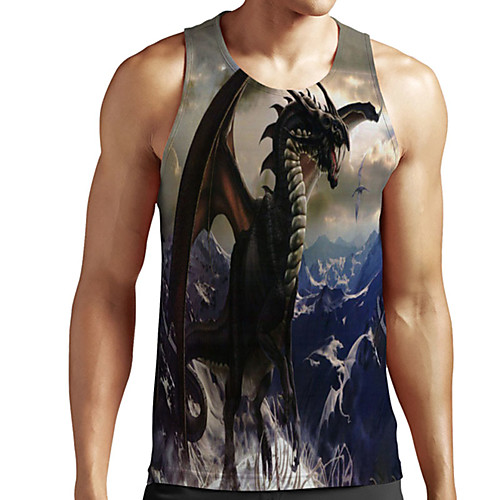 Men's Unisex Tank Top Undershirt Shirt 3D Print Graphic Prints Dinosaur Plus Size Print Sleeveless Casual Tops Basic Designer Big and Tall Round Neck Black / Summer
Men's Unisex Tank Top Undershirt Shirt 3D Print Graphic Prints Dinosaur Plus Size Print Sleeveless Casual Tops Basic Designer Big and Tall Round Neck Black / Summer