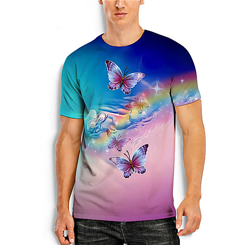 Men's Tee T shirt 3D Print Butterfly Graphic Prints Print Short Sleeve Daily Tops Casual Designer Big and Tall Purple
Men's Tee T shirt 3D Print Butterfly Graphic Prints Print Short Sleeve Daily Tops Casual Designer Big and Tall Purple