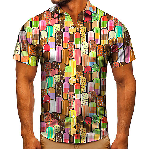 Men's Shirt 3D Print Food Graphic Prints Button-Down Short Sleeve Street Tops Casual Fashion Classic Breathable Rainbow
Men's Shirt 3D Print Food Graphic Prints Button-Down Short Sleeve Street Tops Casual Fashion Classic Breathable Rainbow